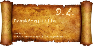 Draskóczy Lilla névjegykártya
